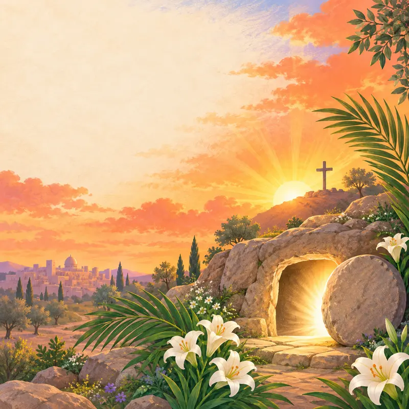 Illustrazione della Settimana Santa e della Pasqua